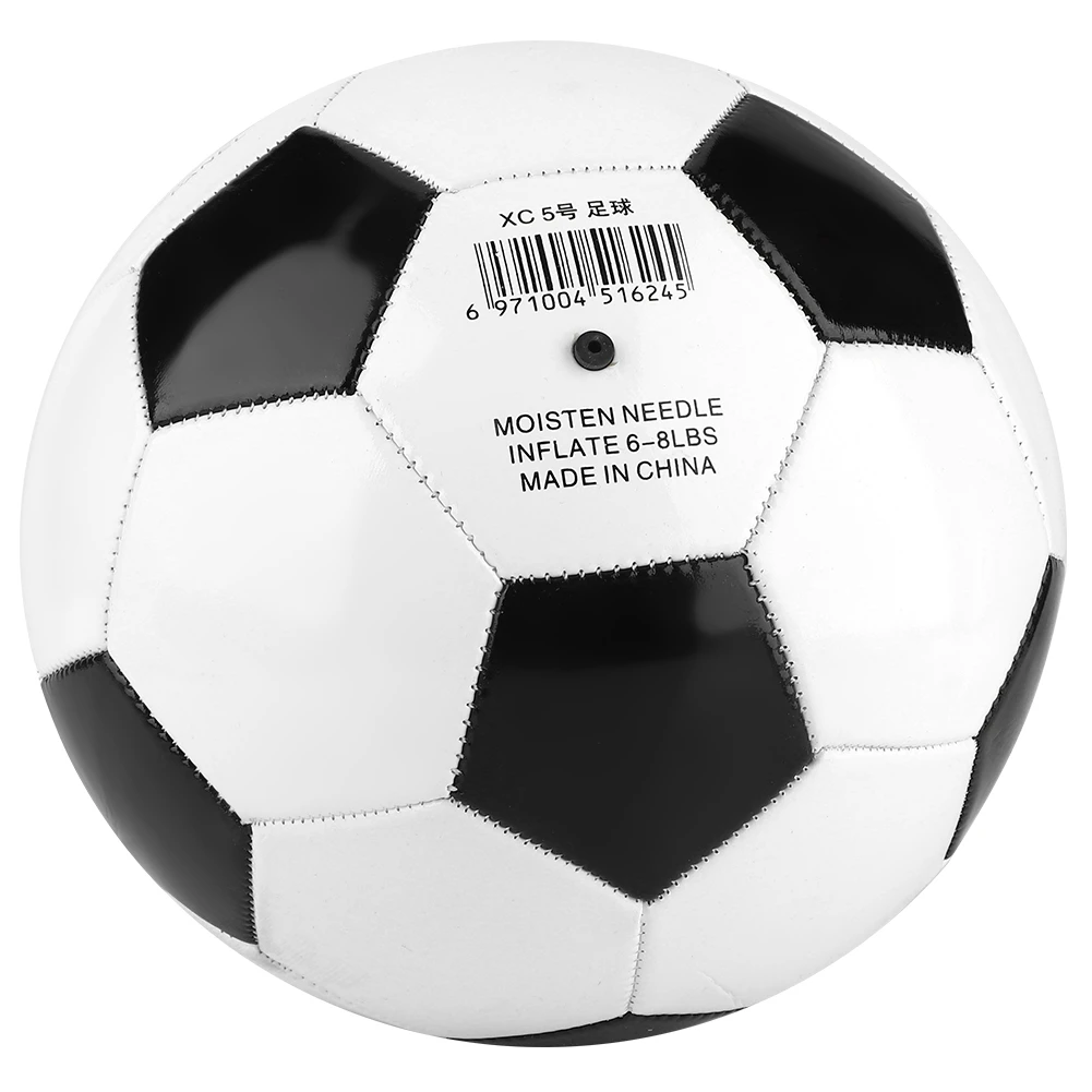 Size 5 Black White Football Soccer Balls Student Team Training Children Match