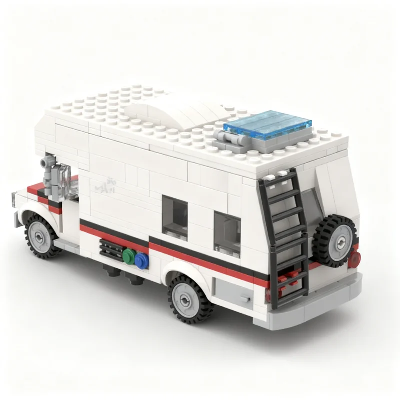 426 قطعة MOC خمر تشيفي تخييم نموذج اللبنات العمارة اللعب هدية الكريسماس لتقوم بها بنفسك فكرة التعليم الإبداعي الطوب