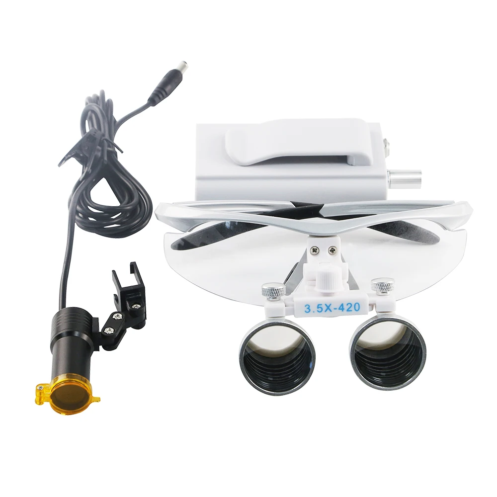 3.5 X Surgical loupes  LED Headlight Direct sell 4 colors dental supplies for clinic