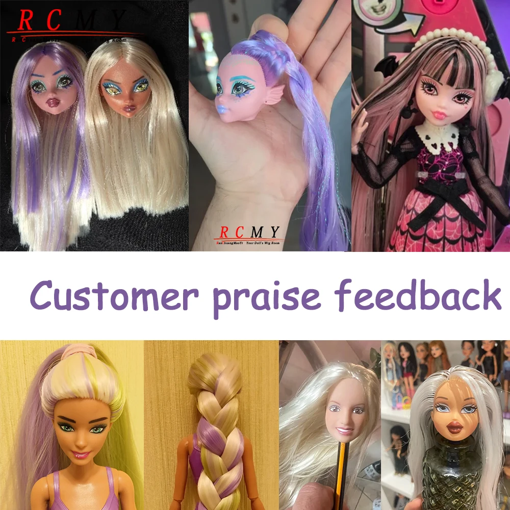 Red Milk Silk Hair for Dolls 80CM/40 1/3 1/4 1/6 White Black Wig Nylon Handmade Hook Transplant Material Hair