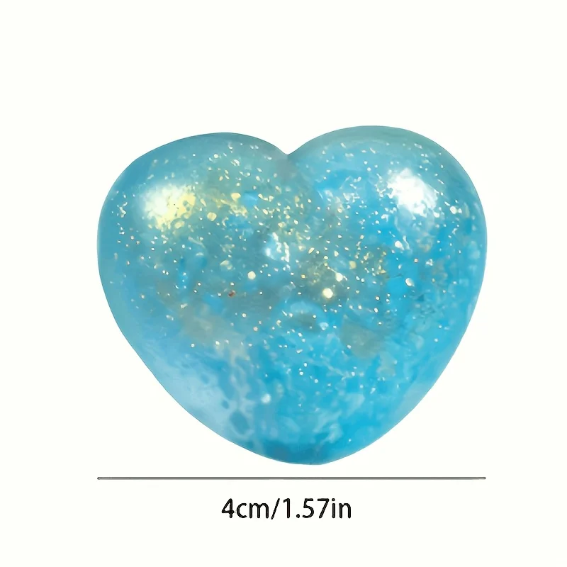 NeeDoh Glitter Heart Squishy - Good Vibes Slow Rising Squeeze Toy, Super-Solid Sensory Fidget, Soft Stress Relief for Kids Teens - Detail 1