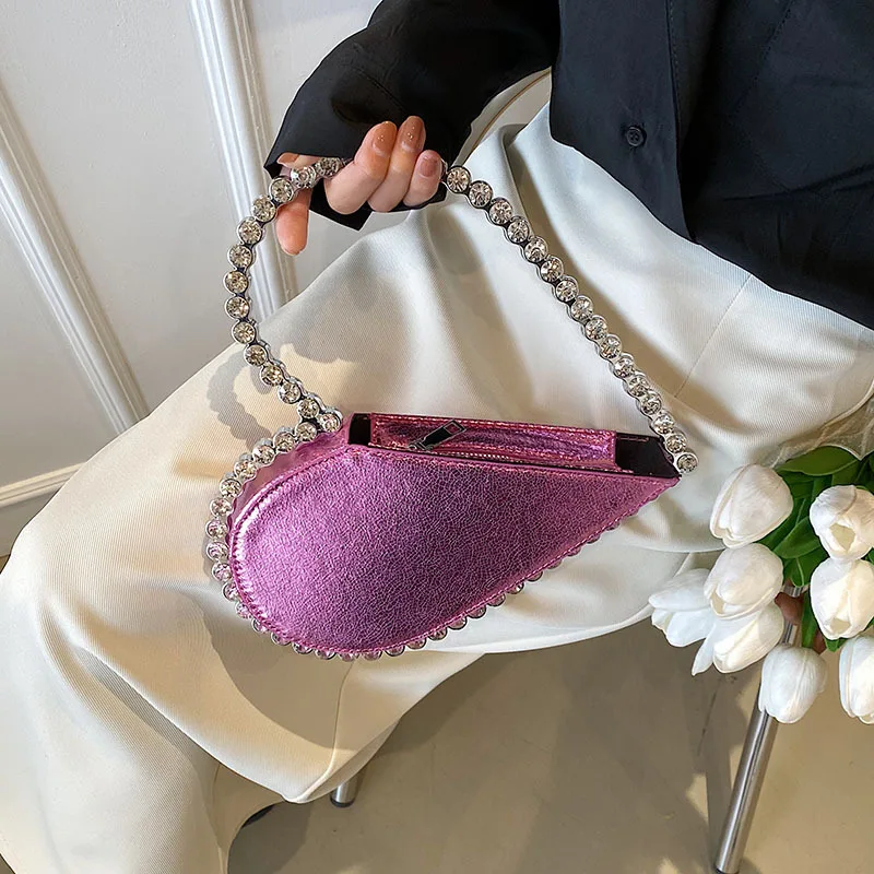 2023 pochette da sera con diamanti da donna Designer Chic borsa con manico in acrilico con strass per portafogli di lusso per feste di matrimonio