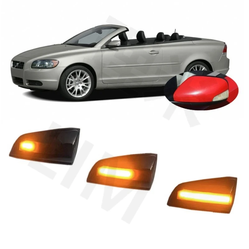 

for Volvo C70 II MK2 2006 2007 Dynamic LED Blinker Indicator Mirror Turn Light Signal Repeater