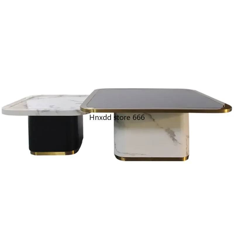 Combination coffee table light luxury minimalist marble small apartment