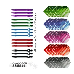 3pcs  Aluminum Dart Shaft 6pcs PET Darts Flights with Sealing Ring Electronic Dart Board Dart Accessories Set