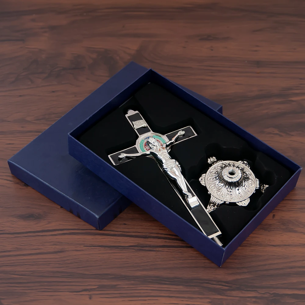 

Holy Table for Cross Jesus Christ on the Stand Christian Church Utensils Relics Figurines Catholic Antique Home Decoration Gift