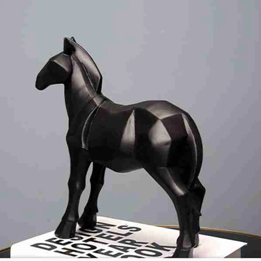 

Modern minimalist geometric home decor horse decorations living room TV cabinets office desktop Retro Creative Model Ornaments