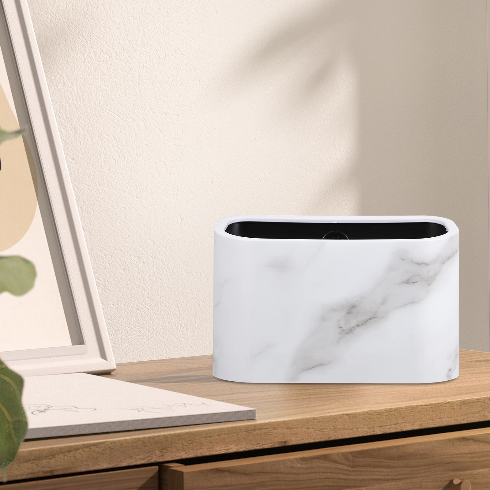 

Desktop Trash Can Cute Bin Pen Holder Kitchen Small Garbage Mini Laundry Room Base