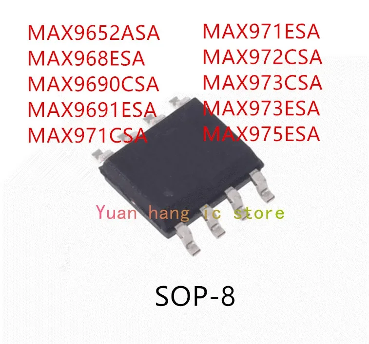 10 قطعة MAX9652ASA MAX968ESA MAX9690CSA MAX9691ESA MAX971CSA MAX971ESA MAX972CSA MAX973CSA MAX973ESA MAX975ESA IC
