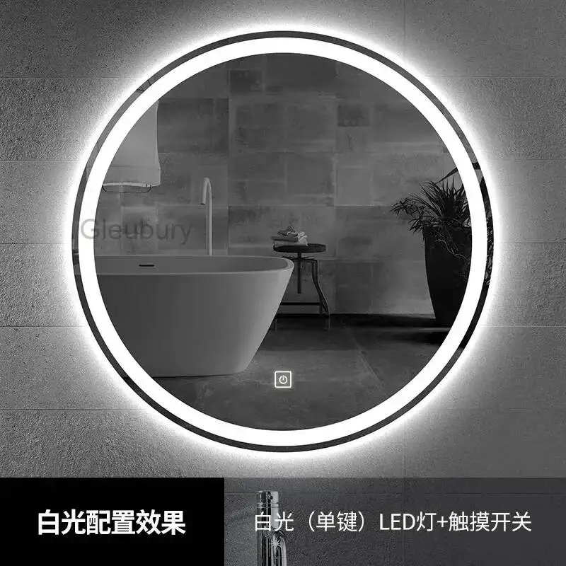 Vanity Mirror Shower Makeup Cosmetic Led Shaving Round Bath Mirrors Fogless Magnifying Espelhos De Banho Home Improvement FY22XP