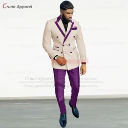 Fashion Men Suit Sets Daily Casual Activities Slim Fit Costumes Evening Party Tailor-made Male Luxury Blazer Pants Two Pieces