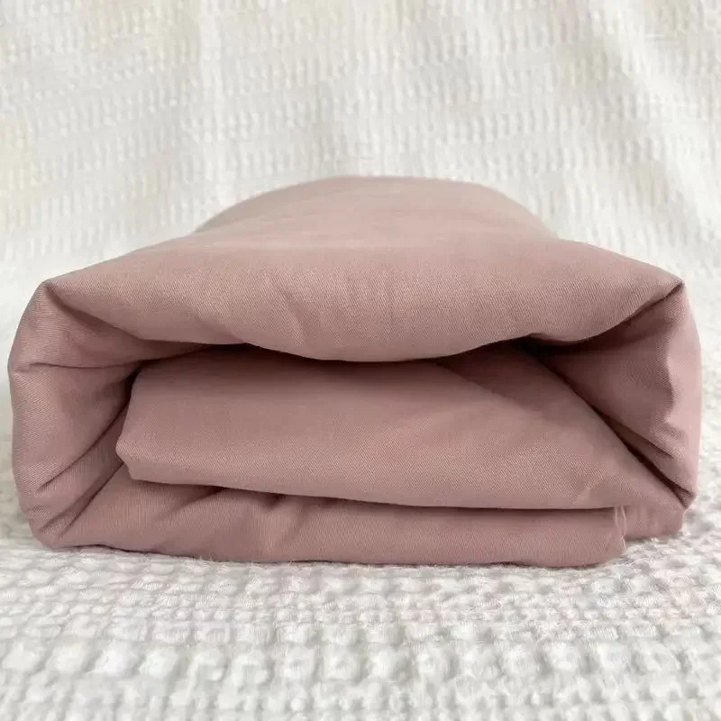 Brushed pure cotton duvet cover single piece thickened cotton solid color