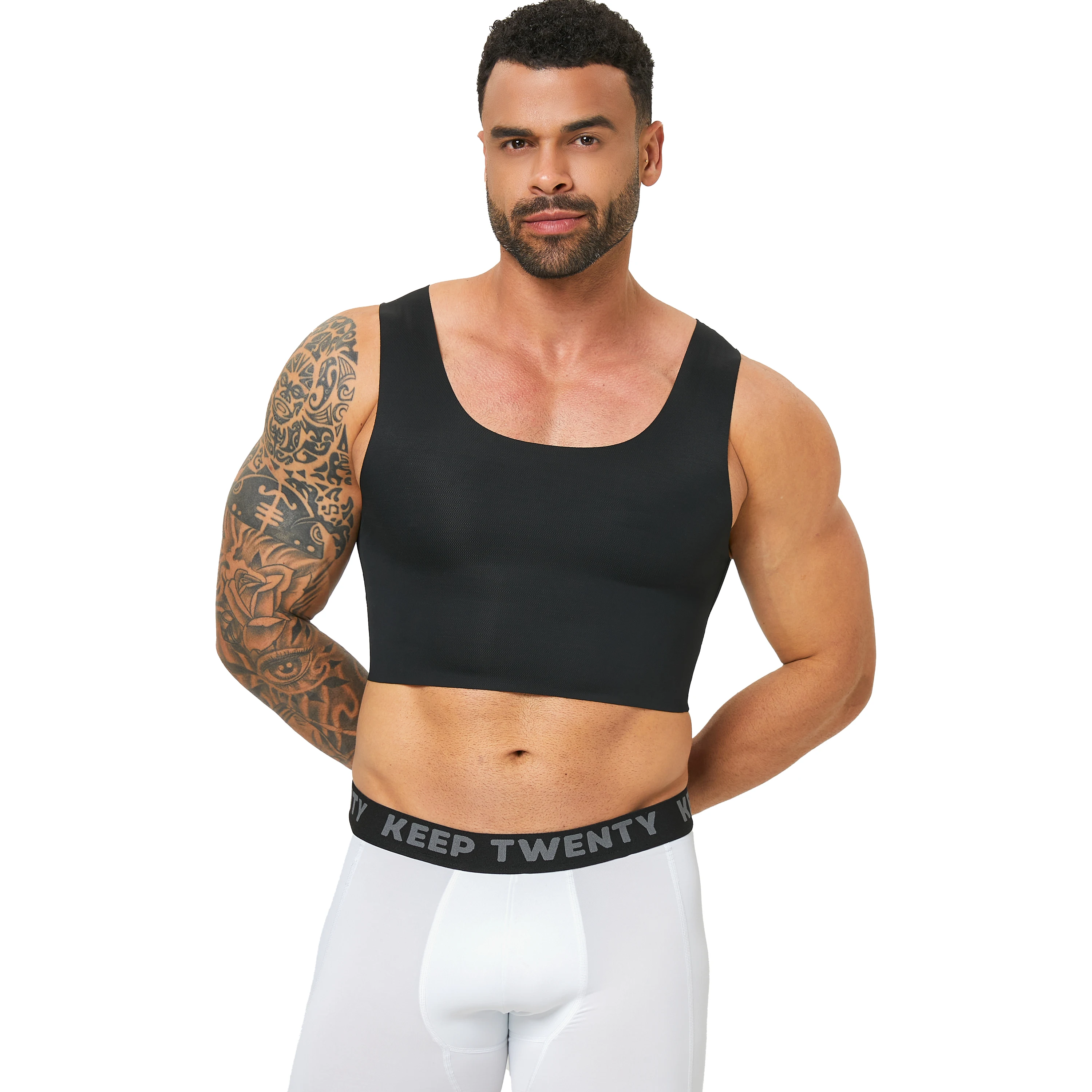 Men's Seamless Compression Tank Top - Breathable Muscle Shirt for Workout & Everyday Wear, Inner Vest for Crossdresser image 5