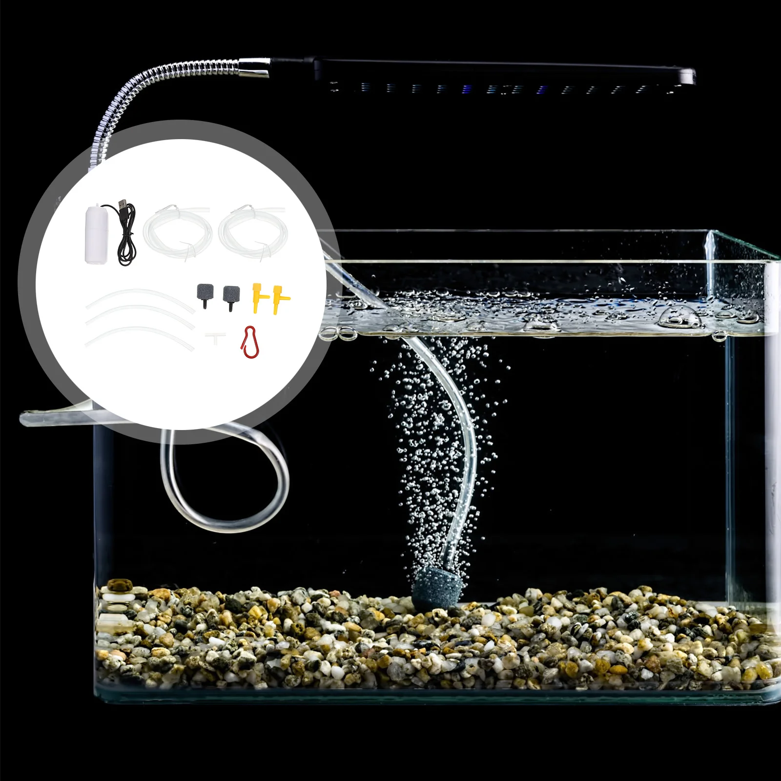 

1 set 1 Set Air Pump Oxygen Pump For Aquarium Fish Tank Oxygen Aerator Mini Premium Oxygenation Tool Home Outdoor Use