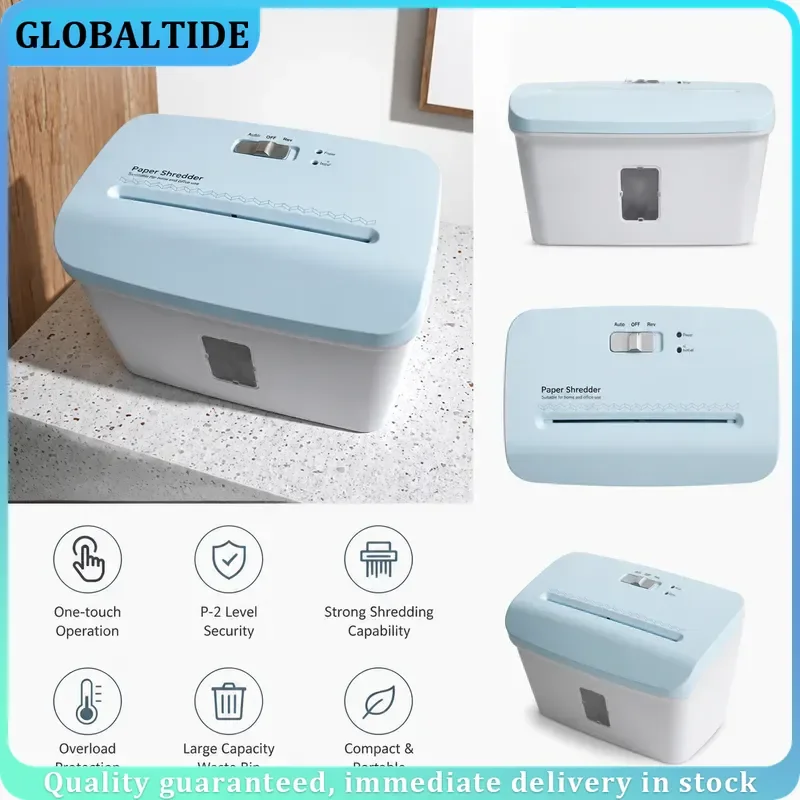 Mini Electric Paper Shredder Confetti Cut Home Office AC 110V Safety Lift Off Compact Document Destroyer Cross Cut