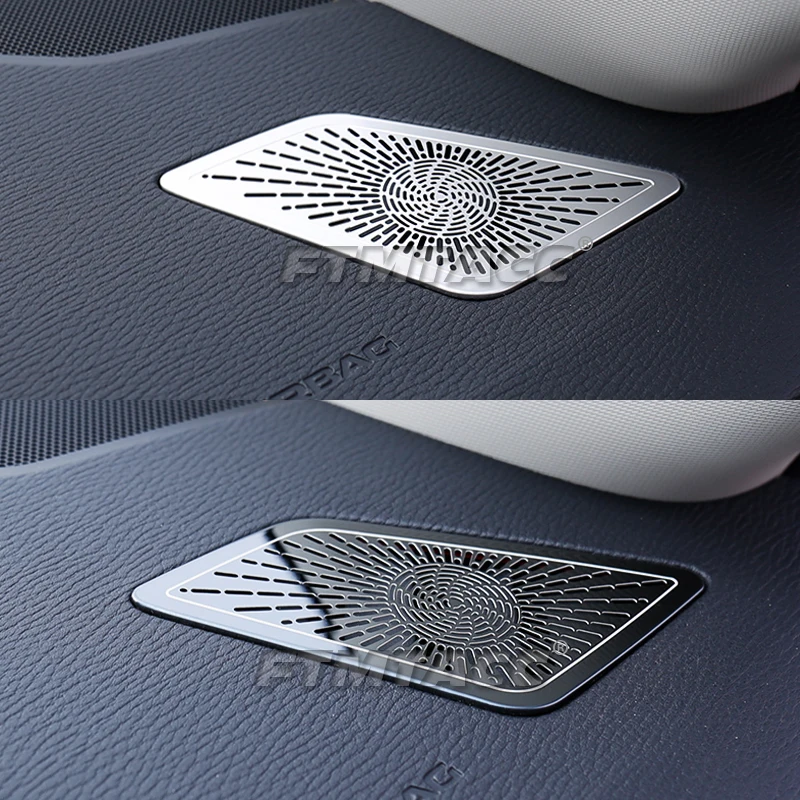 For Mitsubishi Outlander 2022 2023 2024 Car Door Audio Speaker Loudspeaker Frame Horn Decoration Cover Trim Interior Accessories