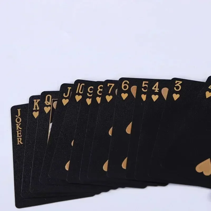 Black Rose Deck Poker Frosted Waterproof Plastic Playing Cards Texas Poker Collection Commemorative Chess Practical Party Gift view 4