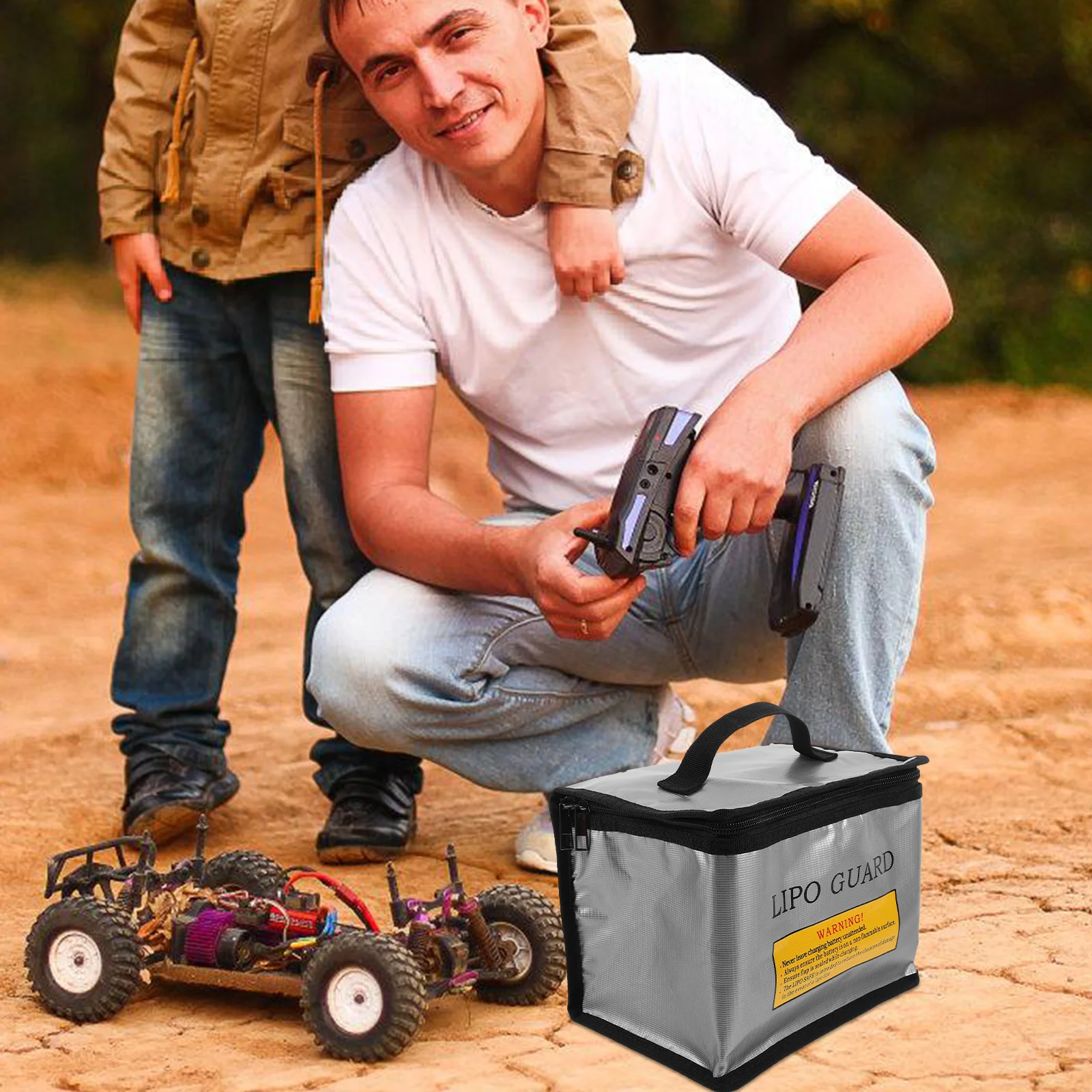 

Explosion-proof Bag Fireproof Safe Storage Pouch Silver Lightweight Portable Durable PVC Anti-impact Charging