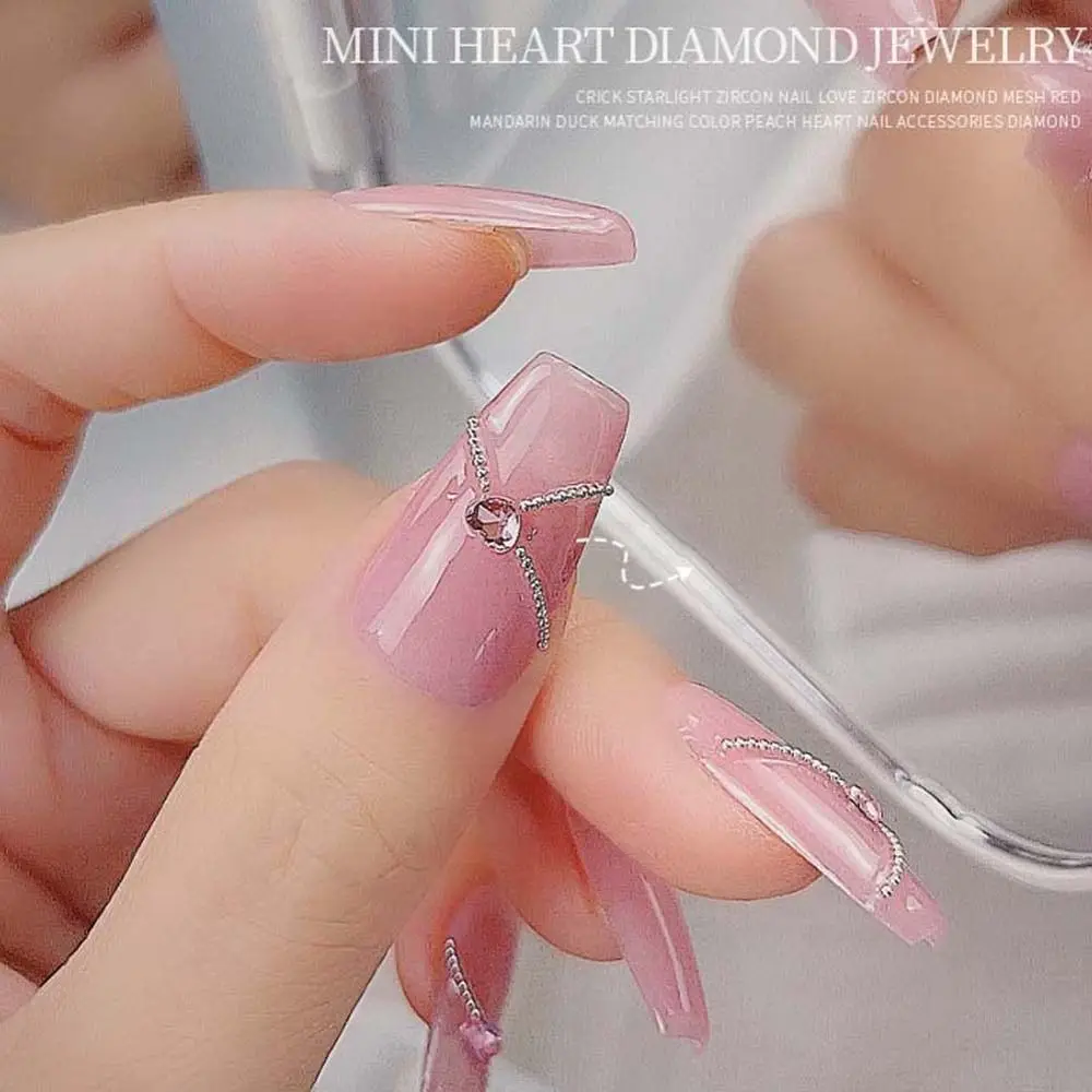 Fashion Mini Heart Profiled Drills Manicure Accessories Nail Jewelry Nail Rhinestones Heart Nail Decorations 3D Nail Drills