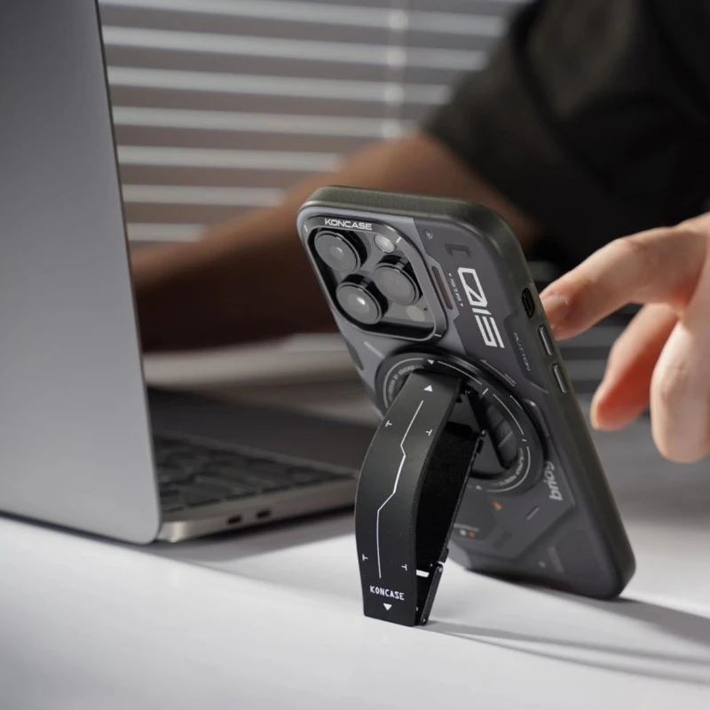 

KONCASE 2-in-1 MagSafe Magnetic Phone Stand Ultra-thin Alloy 120° Multifunctional Removable Folding Bracket Phone Accessory