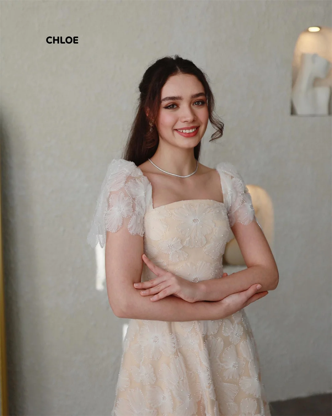 Robes de soirée élégantes sur mesure pour femmes, robe de soirée de luxe, ligne A, manches courtes, col carré, longues robes de bal de mariage, 2025