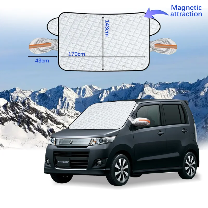 Car Windshield Cover Magnet Winter Window Snow Shield Anti Frost Auto Front Window Snow Cover For Suzuki Wagon R