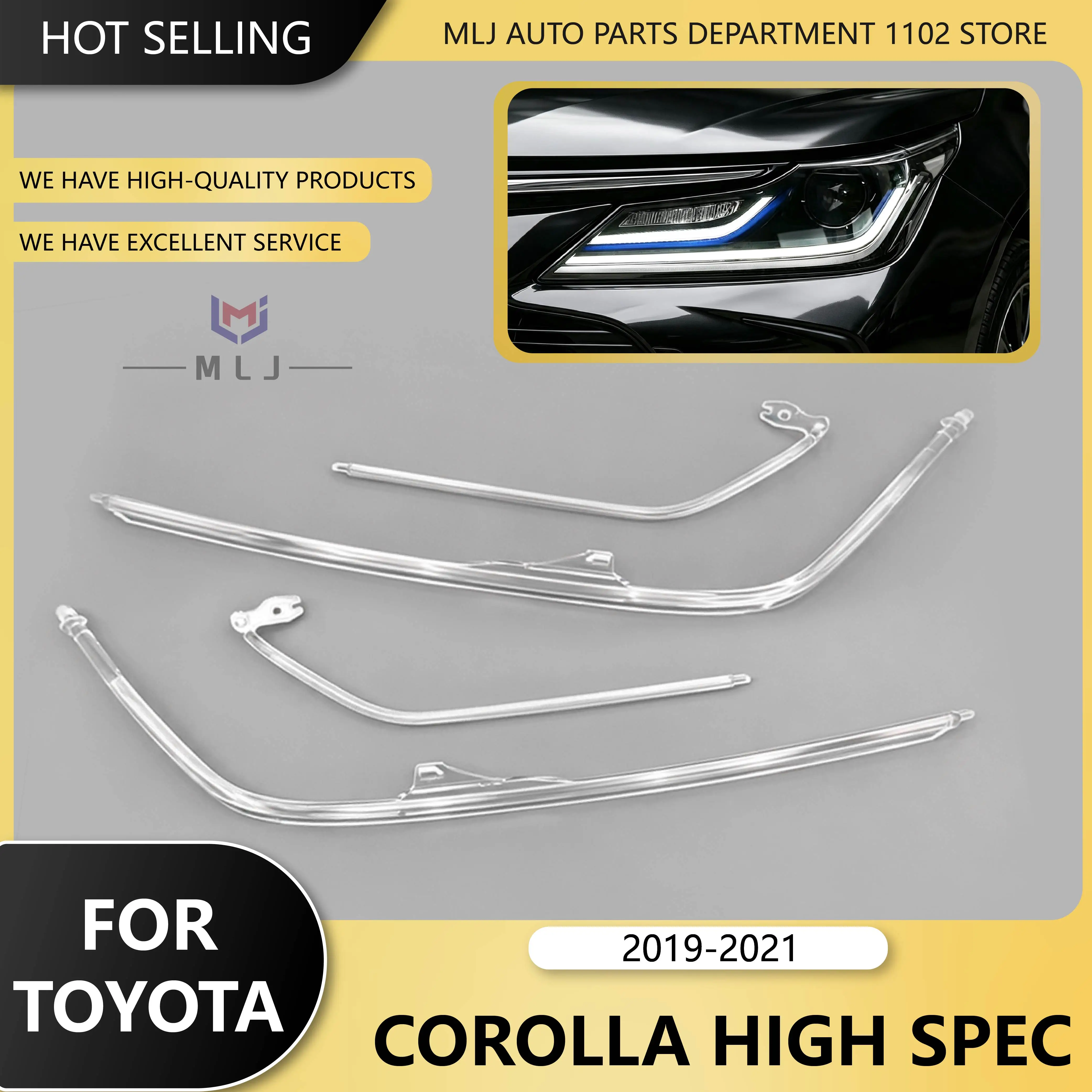 For Toyota Corolla ALTIS 2019-2021 High-Spec Headlight Angel Eye Daytime Running Light Light Guide Tube DRL Light Guide Plate