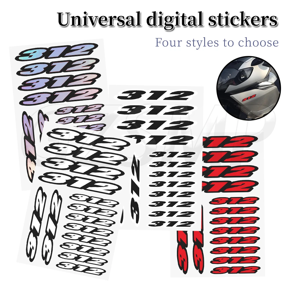 

Motorcycle Stickers Number 312 Front Fairing Scooter Body Side Panels Fuel Tank Decals Fit for Augusta F4-R F4-RR 312