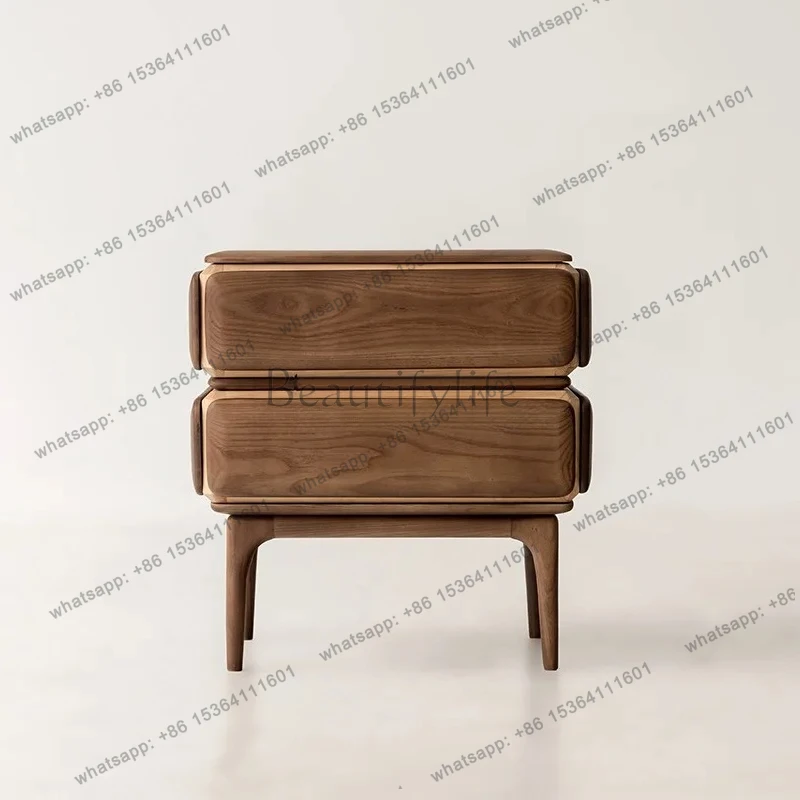 Water Drop Bedside Table Simple Modern Solid Wood Bedroom Small Apartment Storage Bedside Table