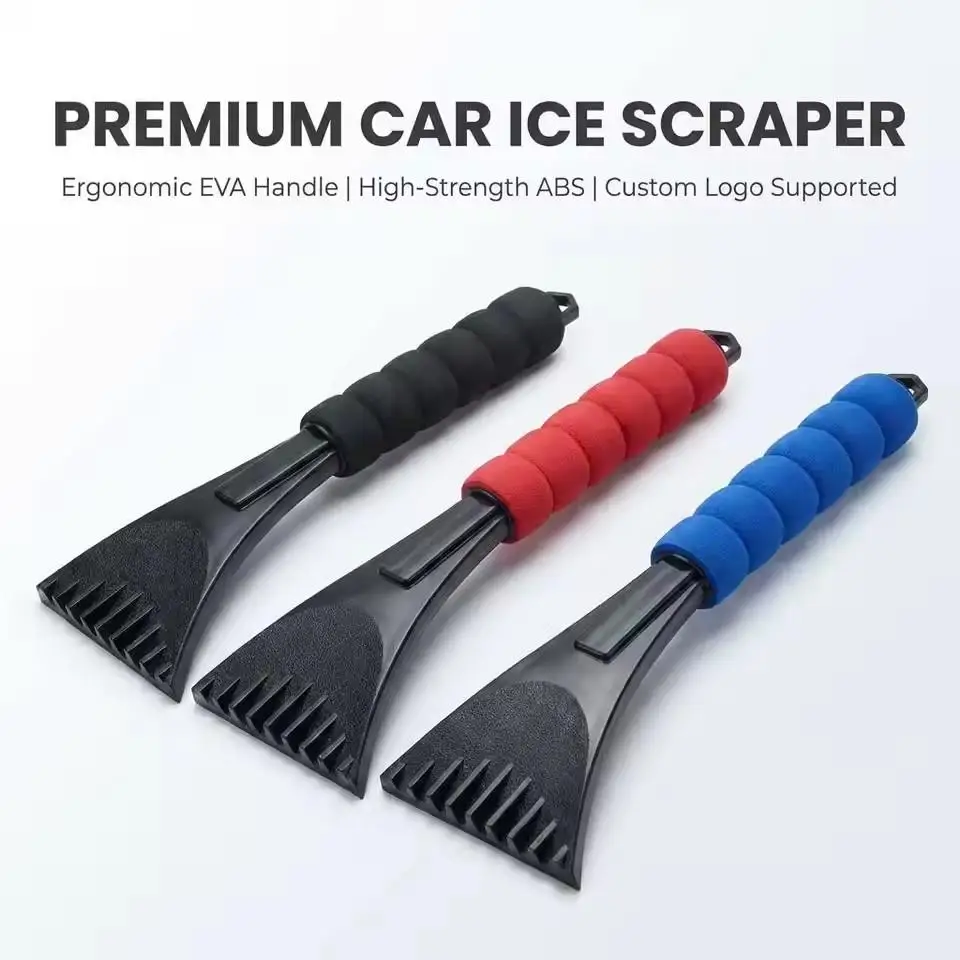 Windshield Ice Scraper With Foam Handle, Handheld Snow Scraper To Remove Snow & Ice, Frost, Winter Automotive Cleaning Tools