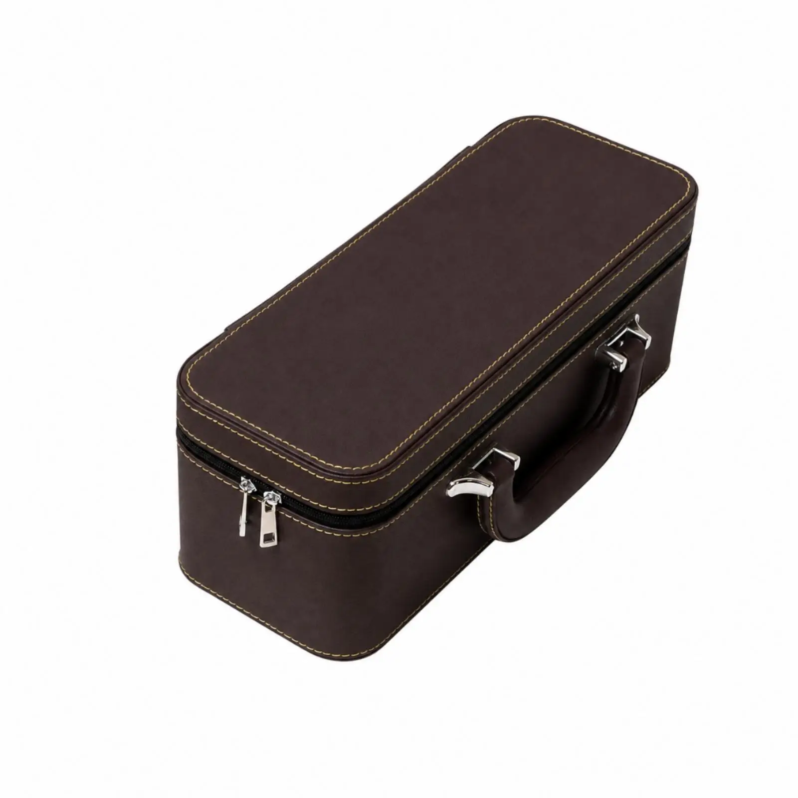 Bracelet Holder Case with Upright Compartments Flocked Interior Jewelry Box for Necklaces Rings
