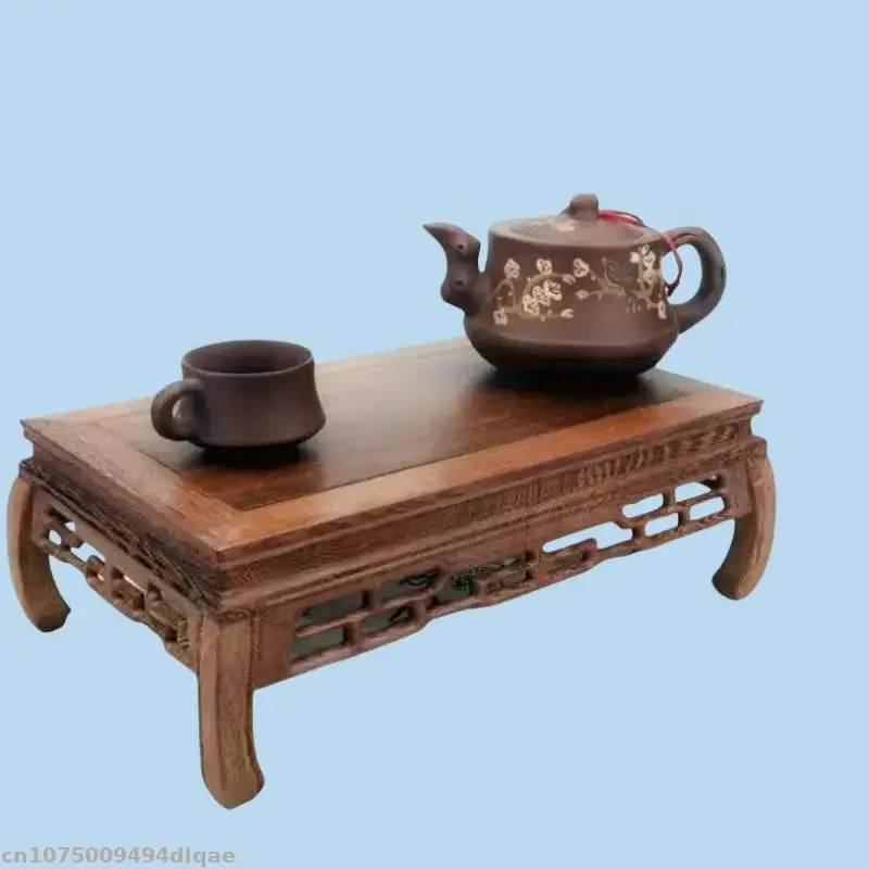 

Solid Wood Carving Handicraft Decoration Pedestal Flower Pot Bonsai Display Rack Incense Burner Base Tea Pot Vase Display Base