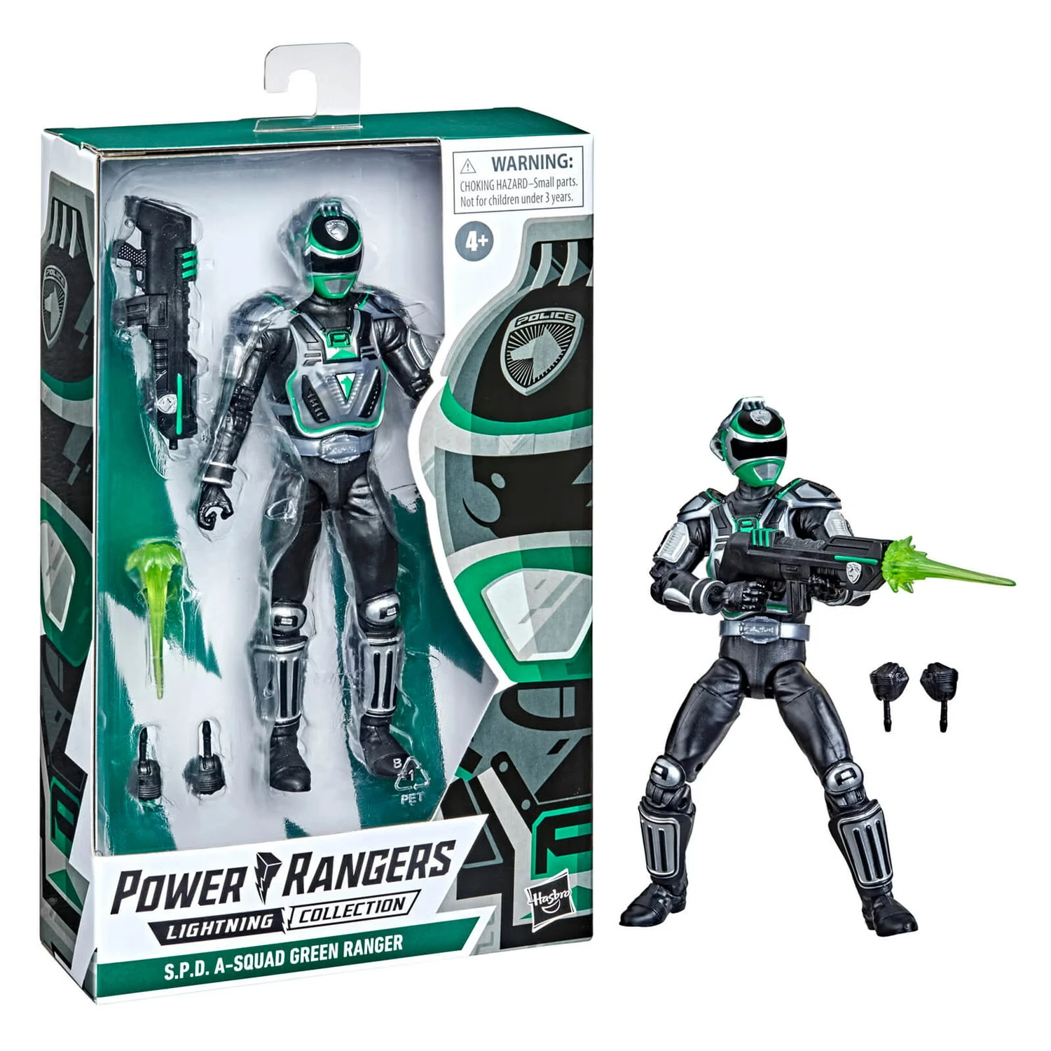 Hasbro Power Rangers Lightning Collection S.P.D. A-Squad Green Ranger Action Figure Toys for Kids Birthday Gift F2973