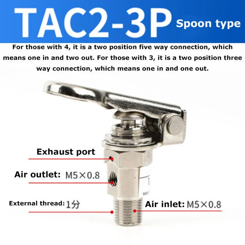 Button Air Pneumatic Mechanical Push Valve 2 Position 35 Way with Brass Body for Enhanced Air System Performance