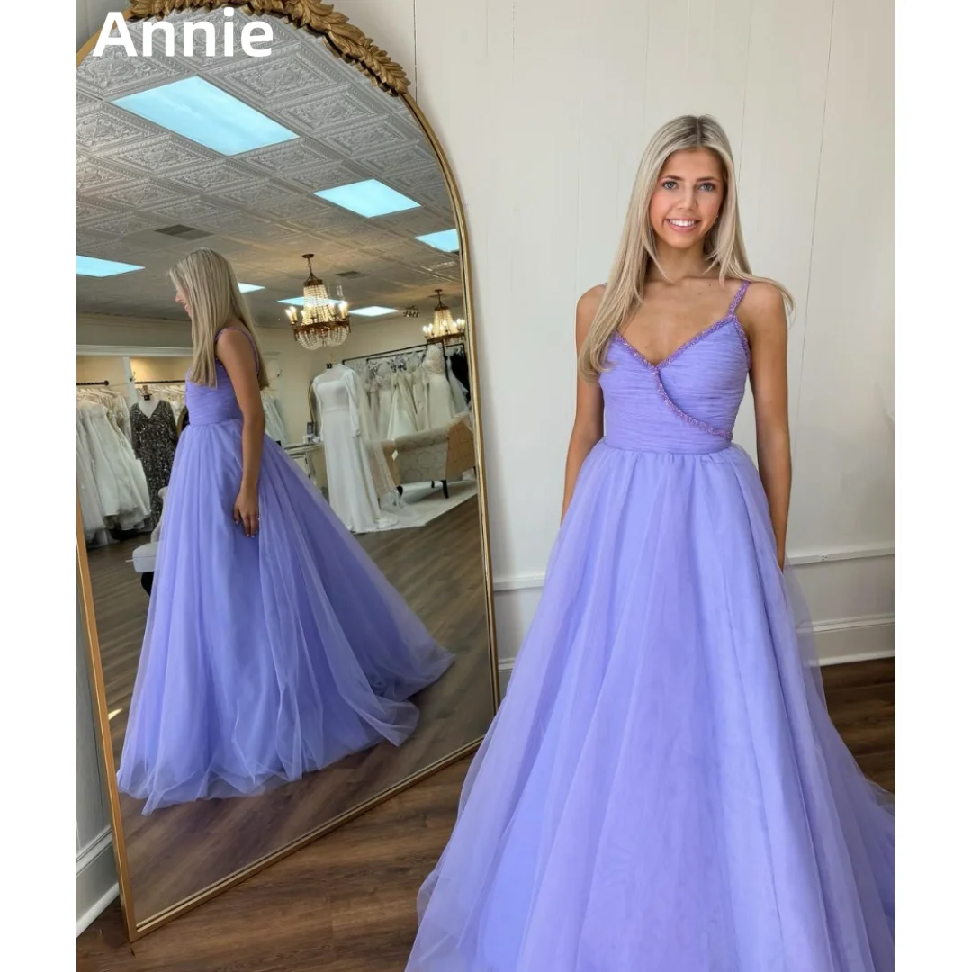 

Annie Purple Prom Dress Fairy A-line Tulle Evening Dresses Elegant Lady Wedding Formal Occasions Dresses Robes De Soirée2024