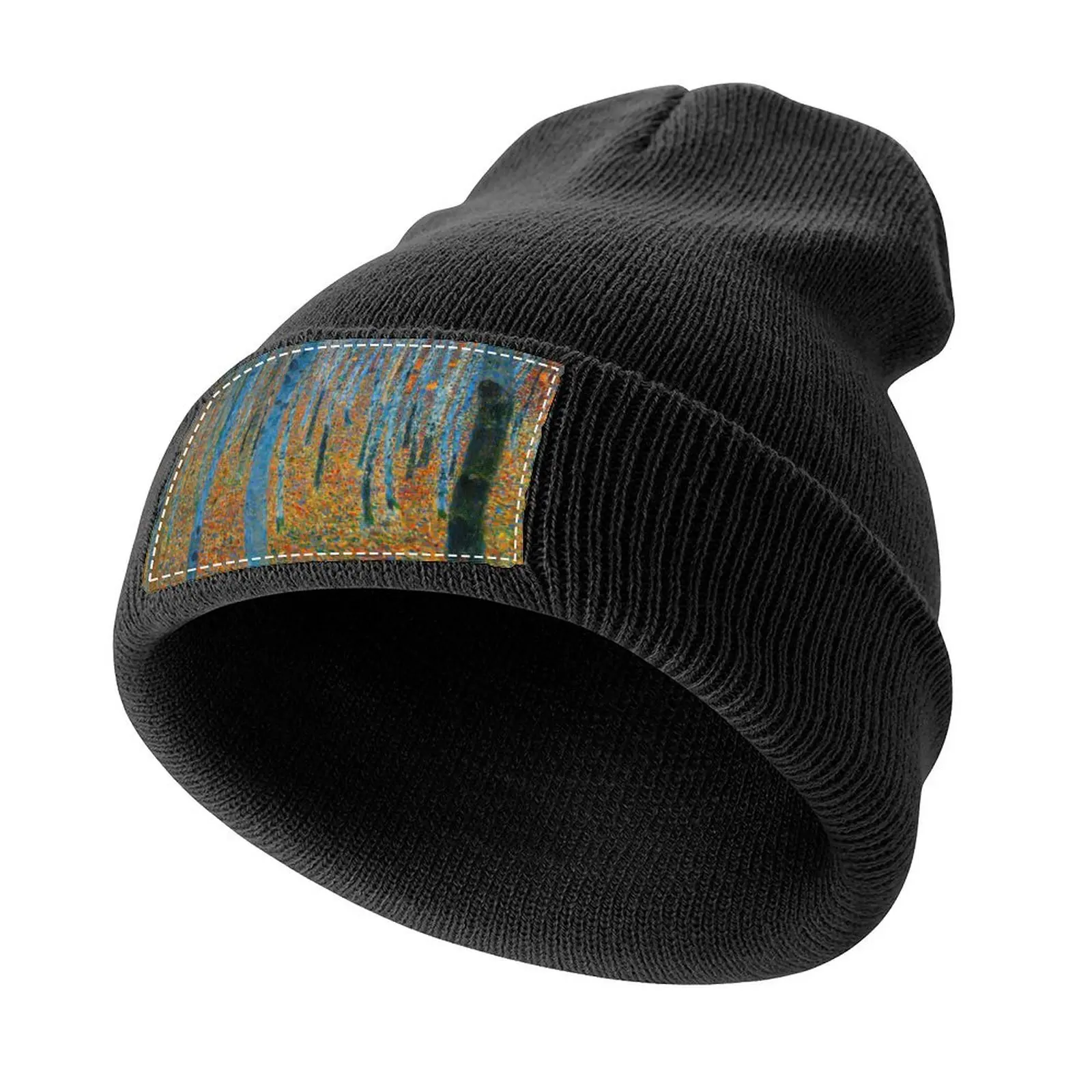 GUSTAV KLIMT HD - Gustav Klimt's Beech Grove I (1902) famous painting Knitted Cap fashionable Fashion Beach Women's Beach Men's