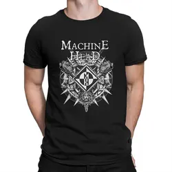 Machine Head Creative TShirt for Men Machine Head Lion Round Collar Pure Cotton T Shirt Distinctive Birthday Gifts OutdoorWear