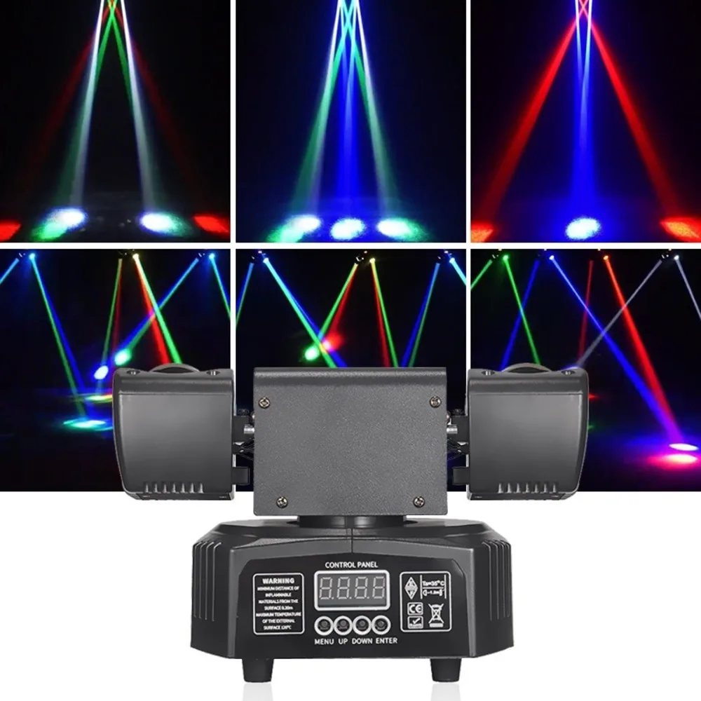 Mini LED Moving Head Light 36W RGBW Multi Stage Lighting Effect Rotating Beam Strobe Dmx Control For Mobile DJ Party Disco Club