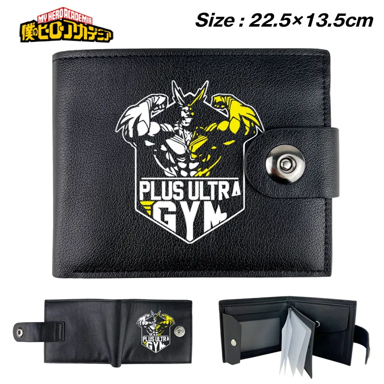 My Hero Academia Anime Cartoon Snap Wallet Folding Short Coin Purse with Card Holder