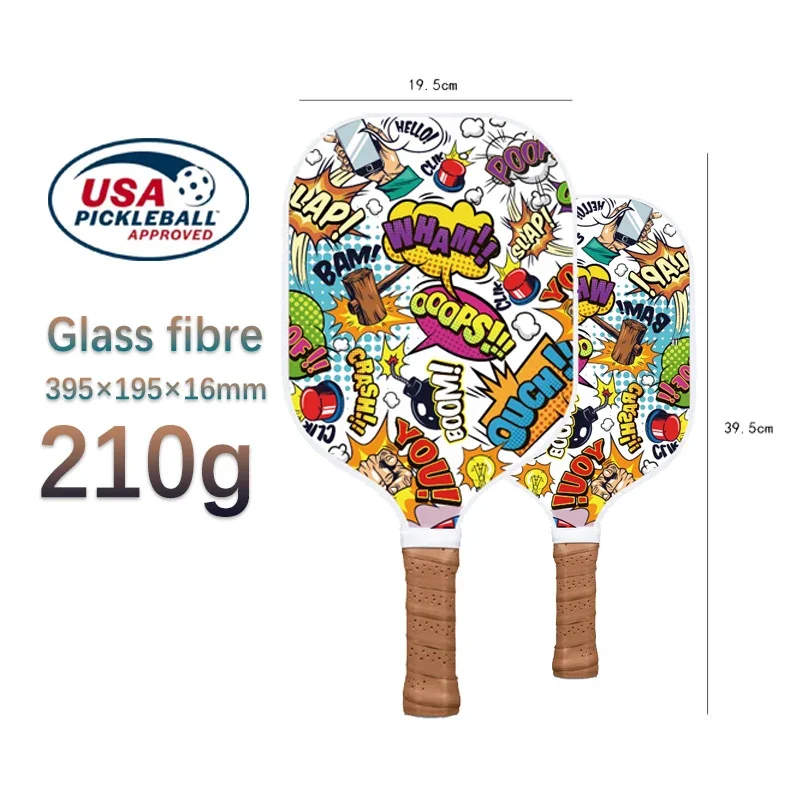 FEYA USAPA Pickleball Paddle Fiberglass Racket PP Honeycomb Core Racket with Bag Ball Set for Balanced Paddle 220g 400mm