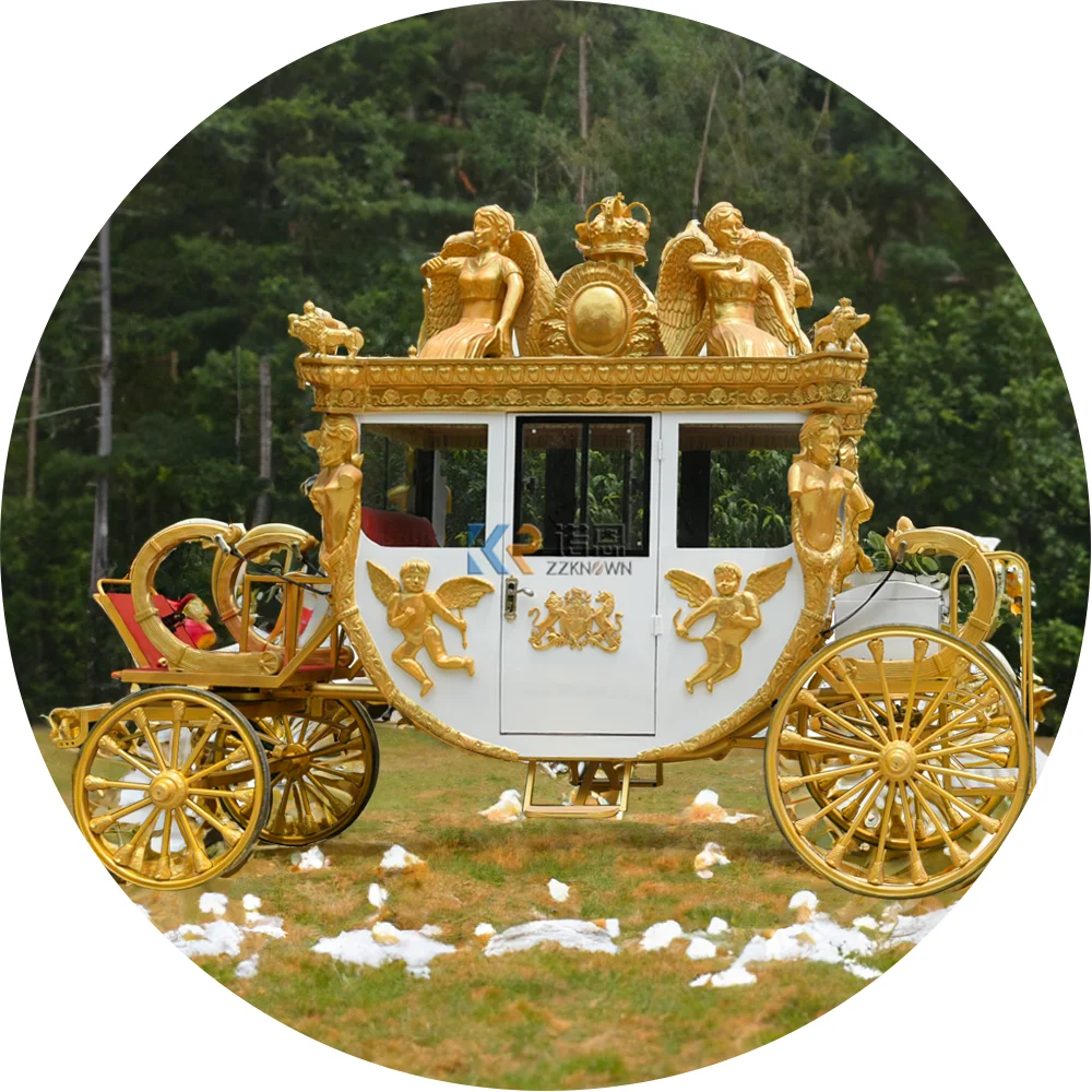 

High Quality Comfortable Classical Royal Horse Carriage European Royal Family Carriage Manufacturer