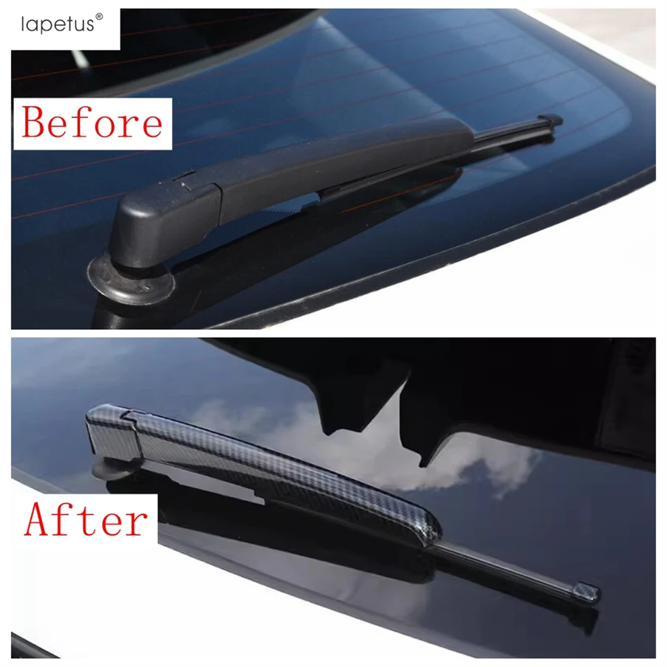 Rear Windshield Window Windscreen Rain Wiper Decoration Cover Trim For Changan UNI-K UNIK 2021 - 2024 Carbon Fiber Accessories