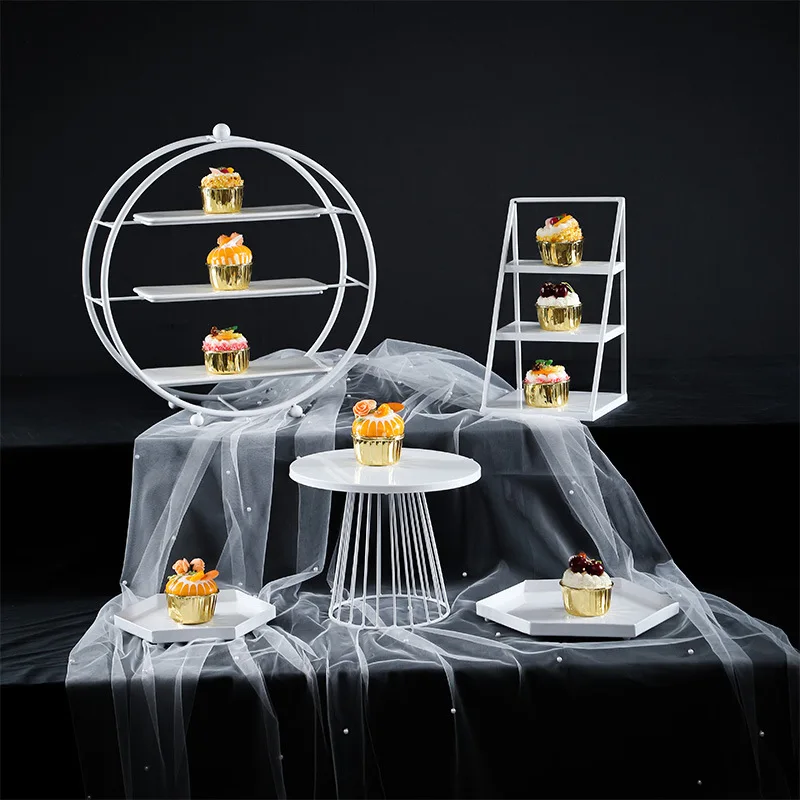 Wedding Dessert Table Buffet Tea Break Table Table Tray Display Rack Iron Birdcage Afternoon Tea Cake Rack Suit