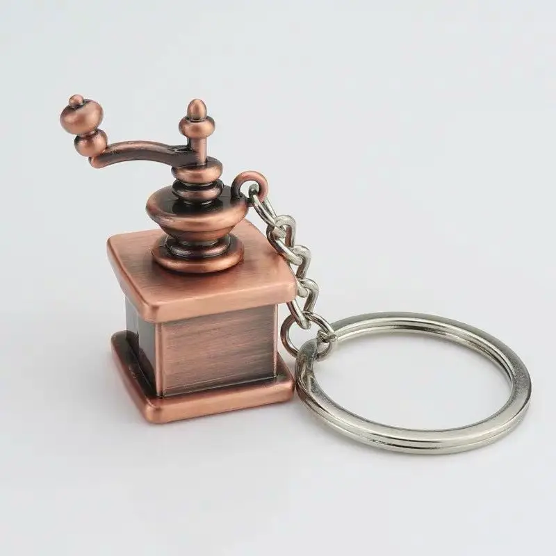 3D manual coffee grinder keychain for women key ring creative car key chain coffee keychain chaveiro llaveros hombre bag charm