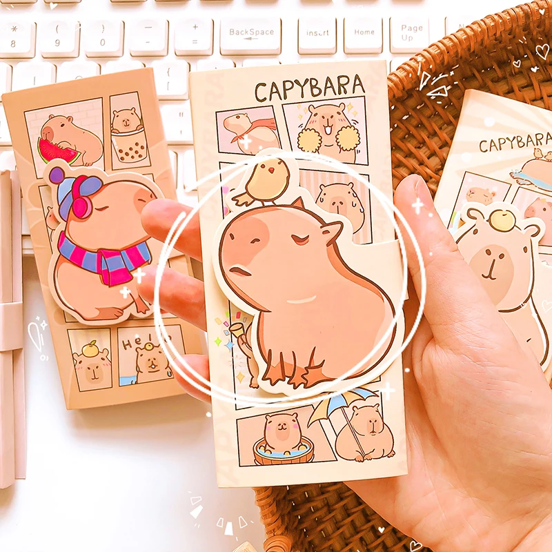 kawaii Stationery office accessories School supplies Mini Portable Notebook small Notepad For Daily Notes capybara memo pads