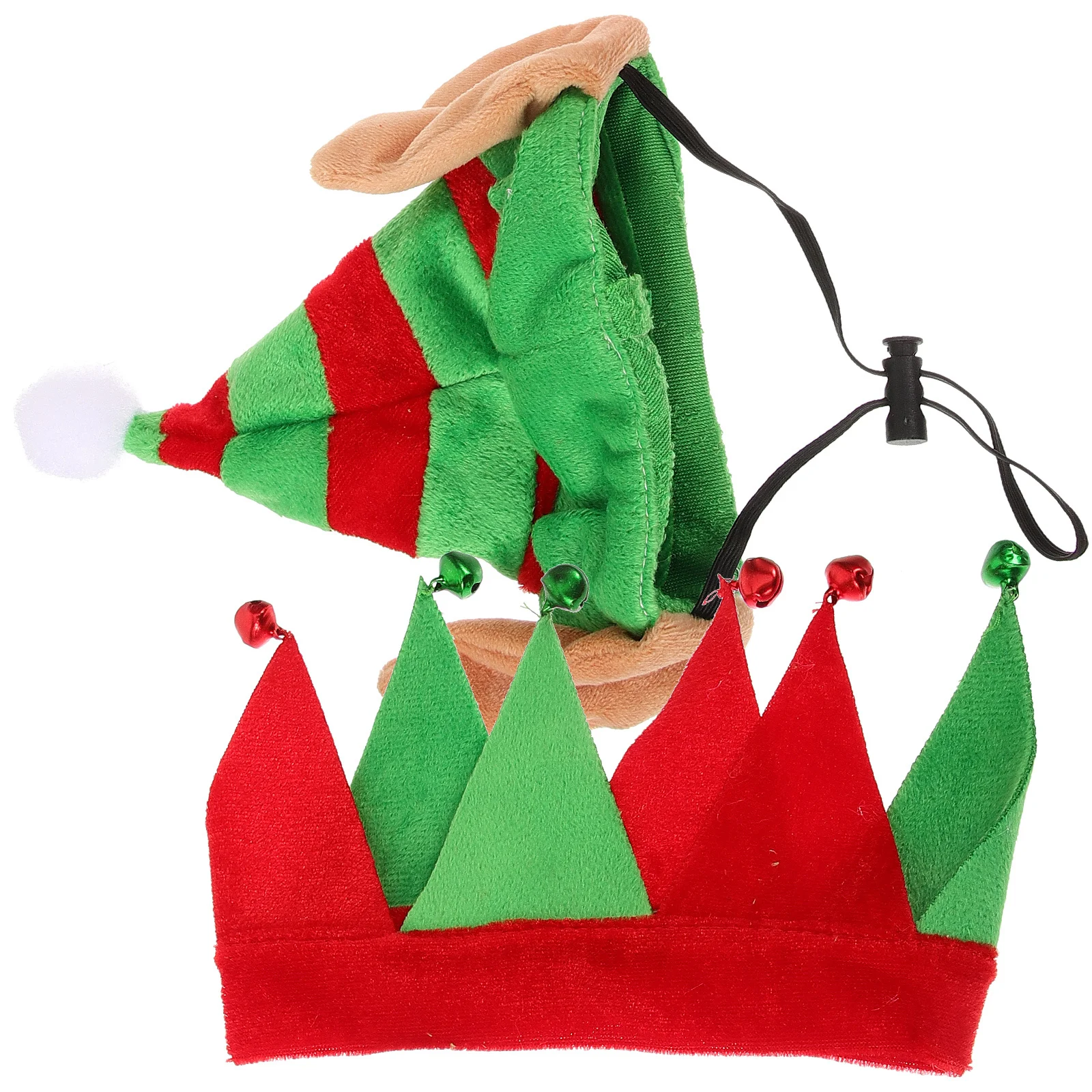 

1Set Small Pet Christmas Costume Set Adorable Hat and Collar for Birds Guinea Pigs Holiday Party Decor Comfortable Festive Look