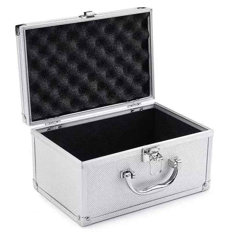 Portable Aluminum Tool Box Large Safety Dental Loupes Instrument Box Storage Case Suitcase Impact Resistant Case With Sponge