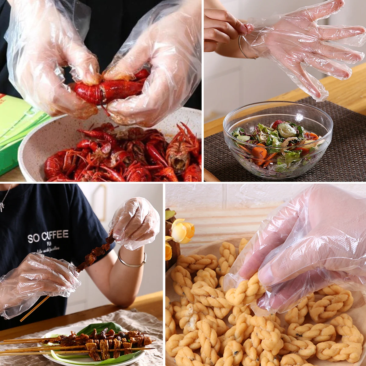 

500 Pcs Plastic Dishwashing Gloves Disposable for Daily Use Doing Housework Beauty