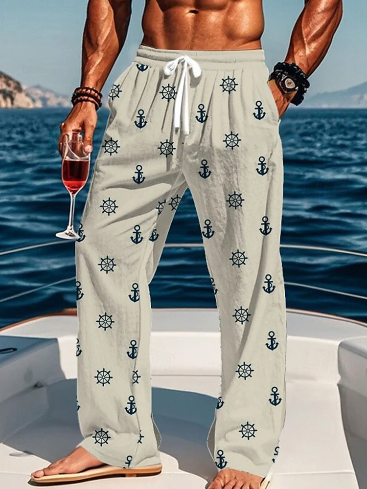 

Осень 202, мужские повседневные брюки с 3D принтом пиратского корабля, модные мужские длинные брюки Urban Street Fashion, простые и универсальные