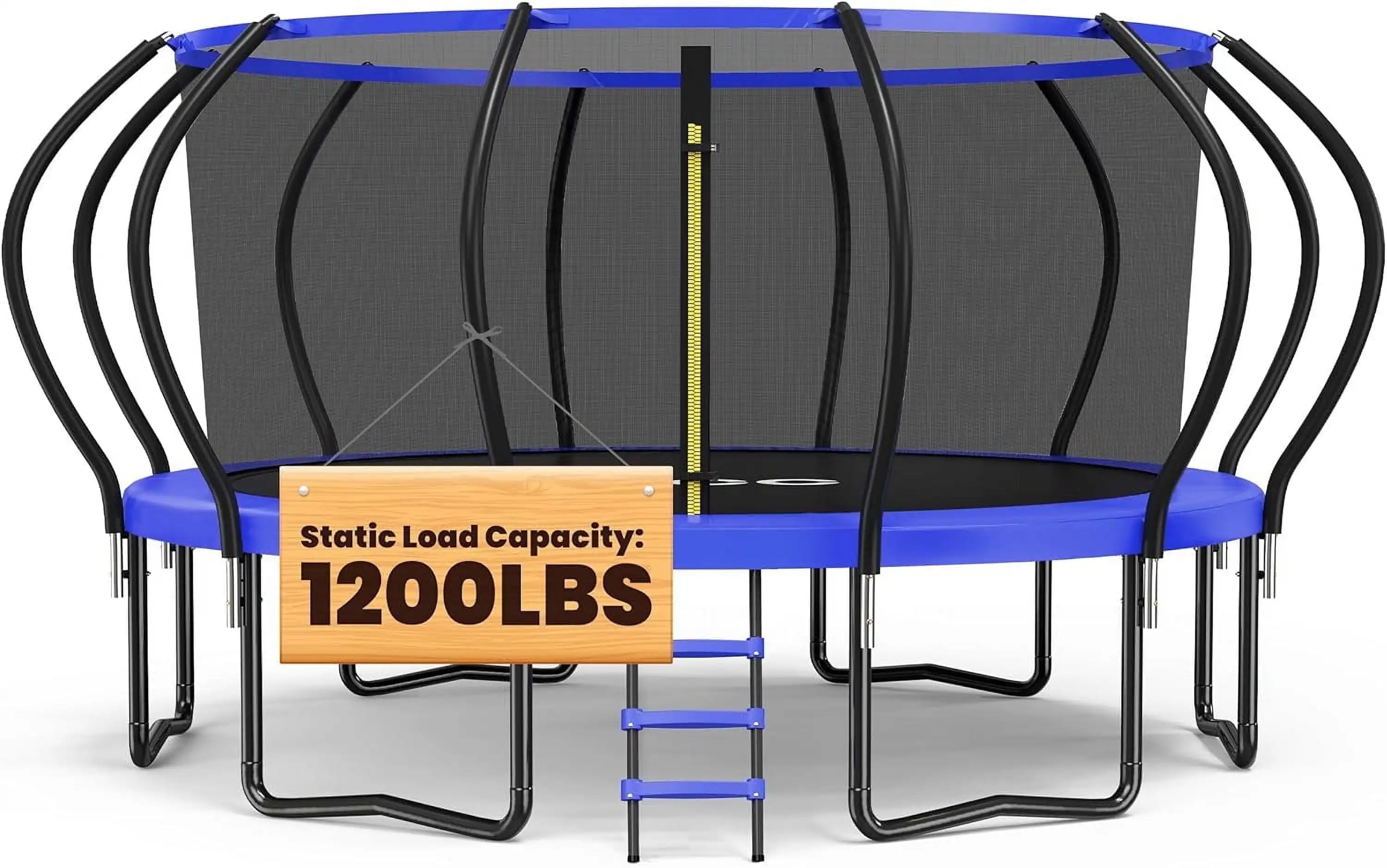 

1200LBS Weight Capacity Heavy-Duty Trampoline 16 15 14 12 10 8FT Outdoor Yard Trampolines for Kids Adults with Safety Enclosure